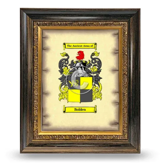 Bolden Coat of Arms Framed - Heirloom