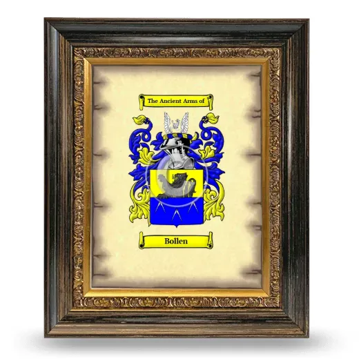 Bollen Coat of Arms Framed - Heirloom