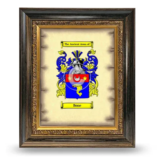 Bone Coat of Arms Framed - Heirloom