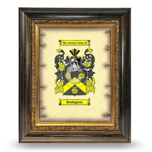 Bonington Coat of Arms Framed - Heirloom