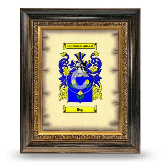 Bop Coat of Arms Framed - Heirloom