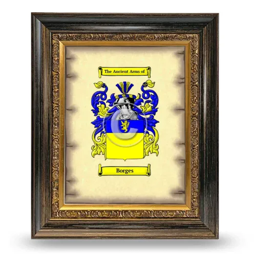 Borges Coat of Arms Framed - Heirloom