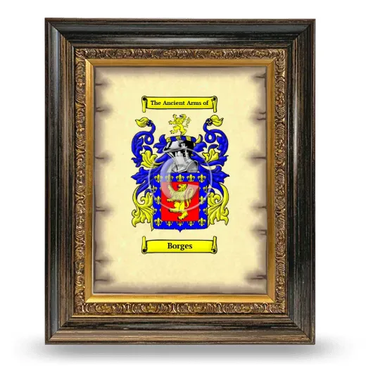 Borges Coat of Arms Framed - Heirloom