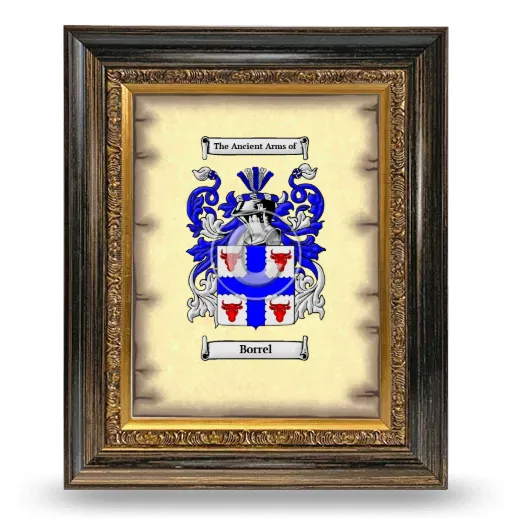 Borrel Coat of Arms Framed - Heirloom