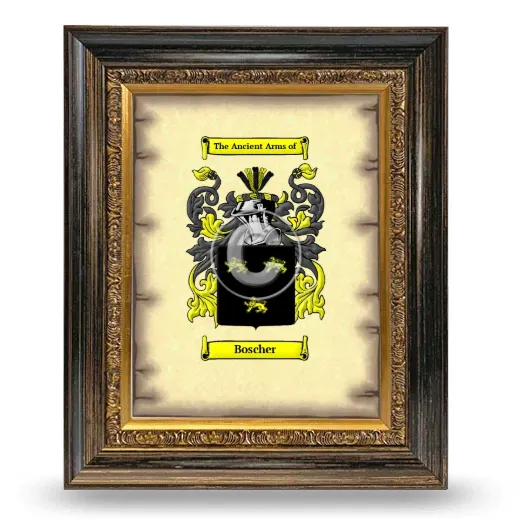 Boscher Coat of Arms Framed - Heirloom
