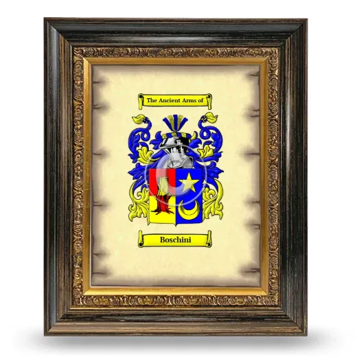 Boschini Coat of Arms Framed - Heirloom