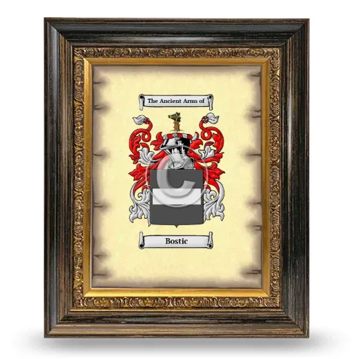 Bostic Coat of Arms Framed - Heirloom