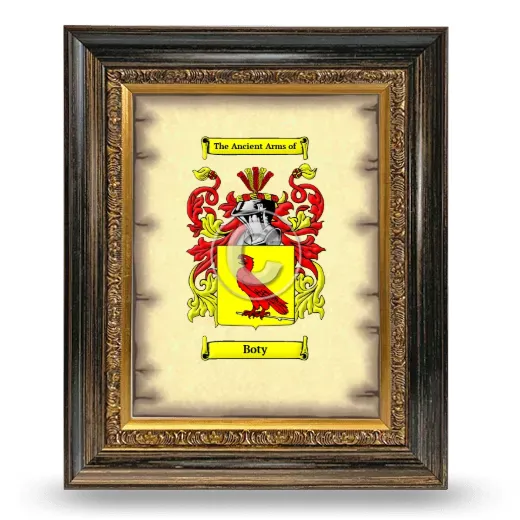 Boty Coat of Arms Framed - Heirloom