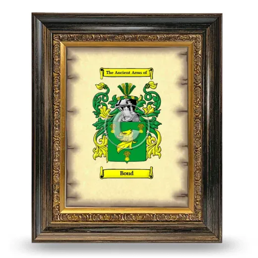 Boud Coat of Arms Framed - Heirloom