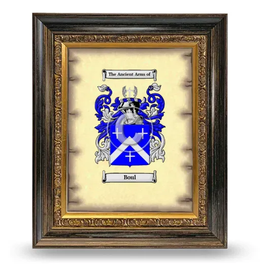 Boul Coat of Arms Framed - Heirloom