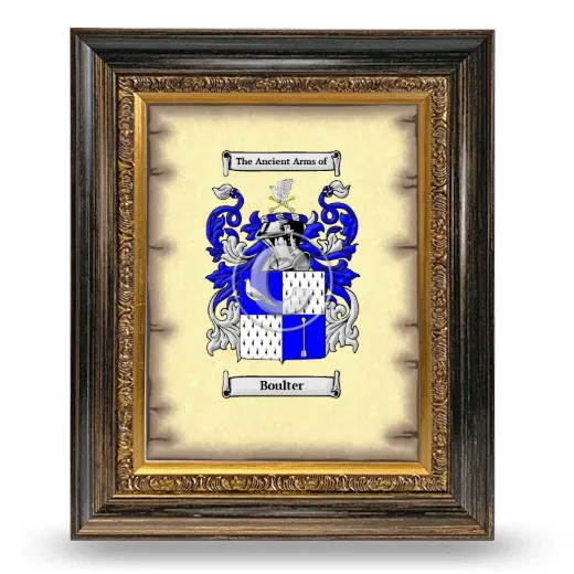 Boulter Coat of Arms Framed - Heirloom