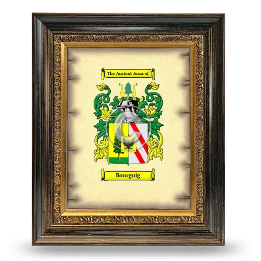 Bourguig Coat of Arms Framed - Heirloom
