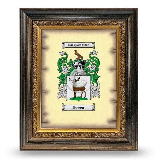 Bowen Coat of Arms Framed - Heirloom
