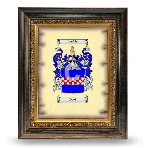 Boyt Coat of Arms Framed - Heirloom