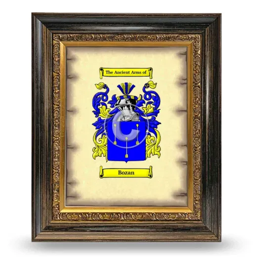 Bozan Coat of Arms Framed - Heirloom
