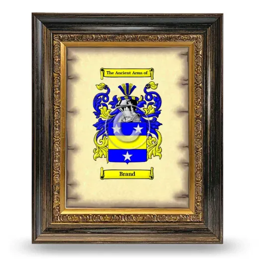 Brand Coat of Arms Framed - Heirloom