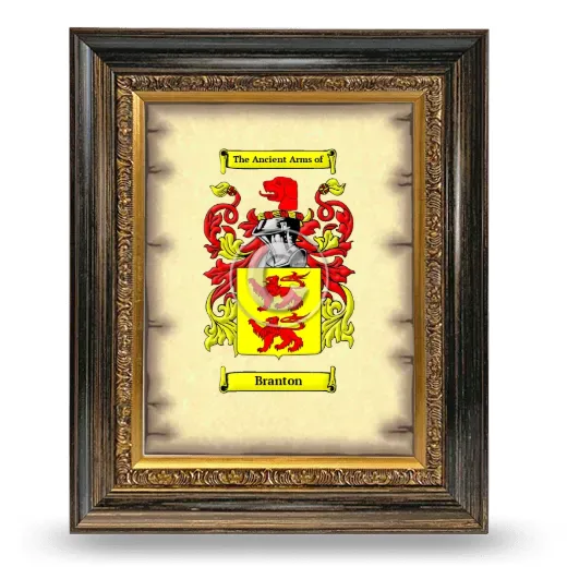 Branton Coat of Arms Framed - Heirloom