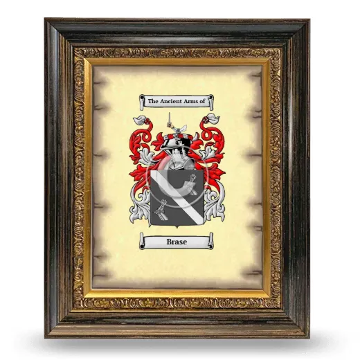 Brase Coat of Arms Framed - Heirloom