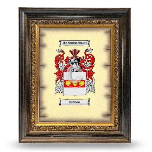 Brebon Coat of Arms Framed - Heirloom