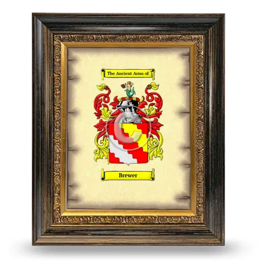 Brewer Coat of Arms Framed - Heirloom