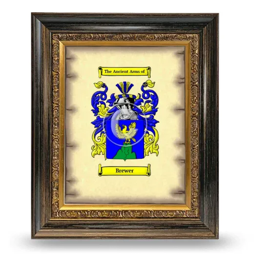 Brewer Coat of Arms Framed - Heirloom