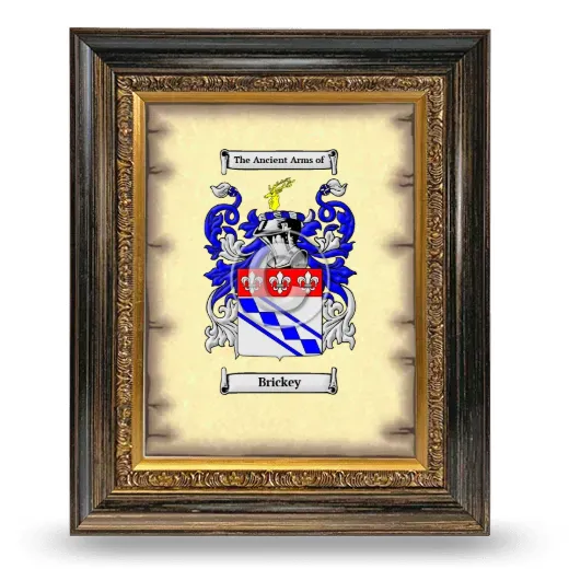 Brickey Coat of Arms Framed - Heirloom