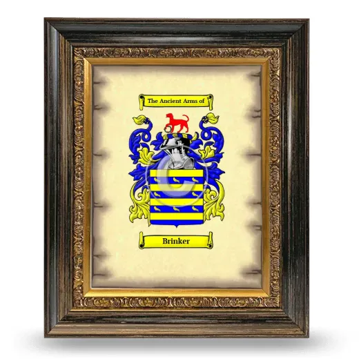 Brinker Coat of Arms Framed - Heirloom
