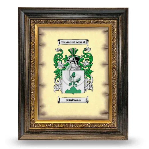 Brinkman Coat of Arms Framed - Heirloom