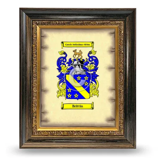 Brittin Coat of Arms Framed - Heirloom