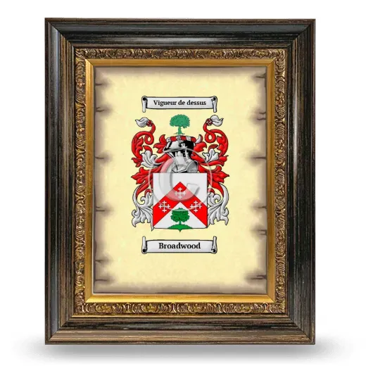 Broadwood Coat of Arms Framed - Heirloom