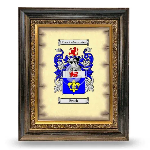 Brock Coat of Arms Framed - Heirloom