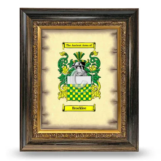 Brocklee Coat of Arms Framed - Heirloom
