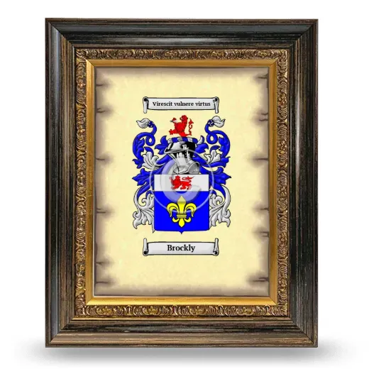 Brockly Coat of Arms Framed - Heirloom