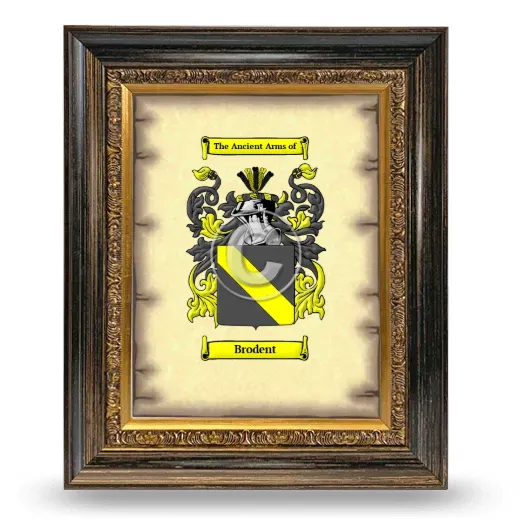 Brodent Coat of Arms Framed - Heirloom