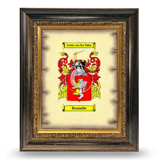 Broombe Coat of Arms Framed - Heirloom