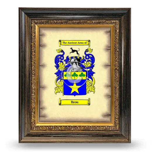 Brou Coat of Arms Framed - Heirloom