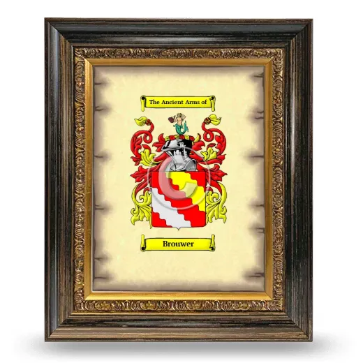 Brouwer Coat of Arms Framed - Heirloom
