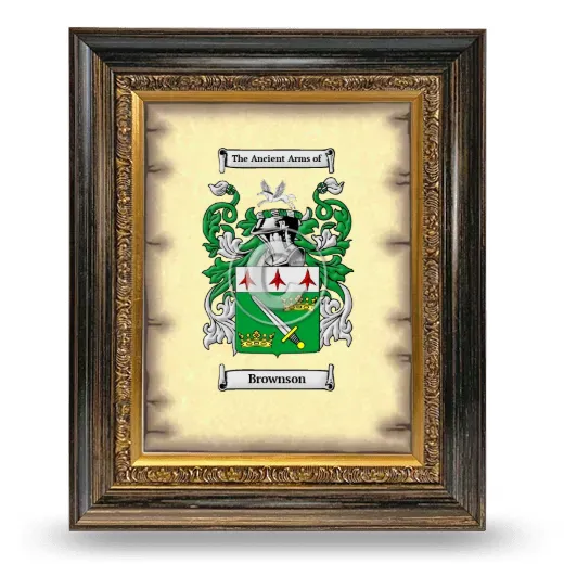 Brownson Coat of Arms Framed - Heirloom