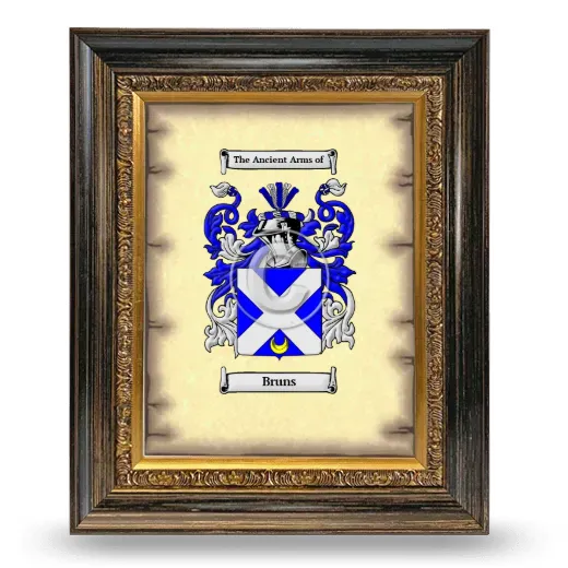 Bruns Coat of Arms Framed - Heirloom