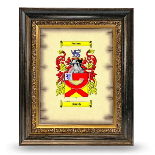 Brush Coat of Arms Framed - Heirloom