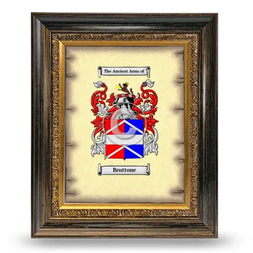 Bruttone Coat of Arms Framed - Heirloom