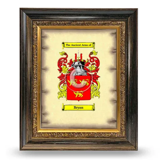 Bryan Coat of Arms Framed - Heirloom