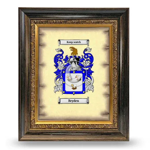 Bryden Coat of Arms Framed - Heirloom