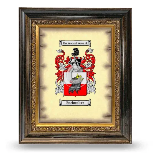 Buckwalter Coat of Arms Framed - Heirloom