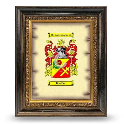 Buehler Coat of Arms Framed - Heirloom
