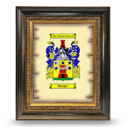 Buerger Coat of Arms Framed - Heirloom