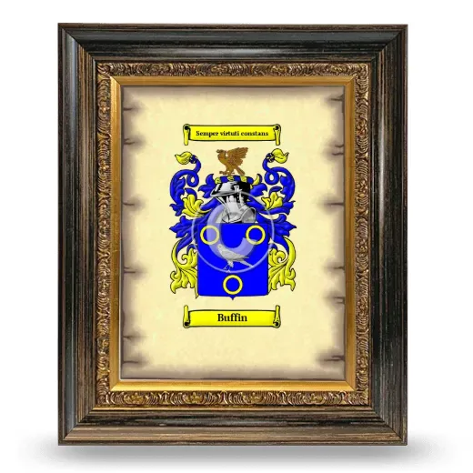 Buffin Coat of Arms Framed - Heirloom