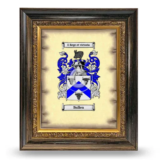 Bullen Coat of Arms Framed - Heirloom