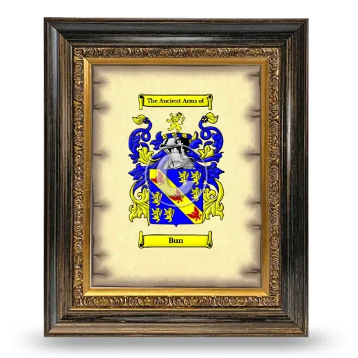 Bun Coat of Arms Framed - Heirloom