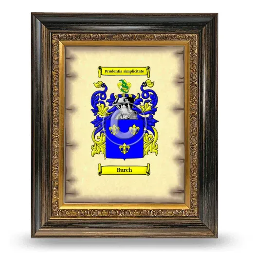 Burch Coat of Arms Framed - Heirloom